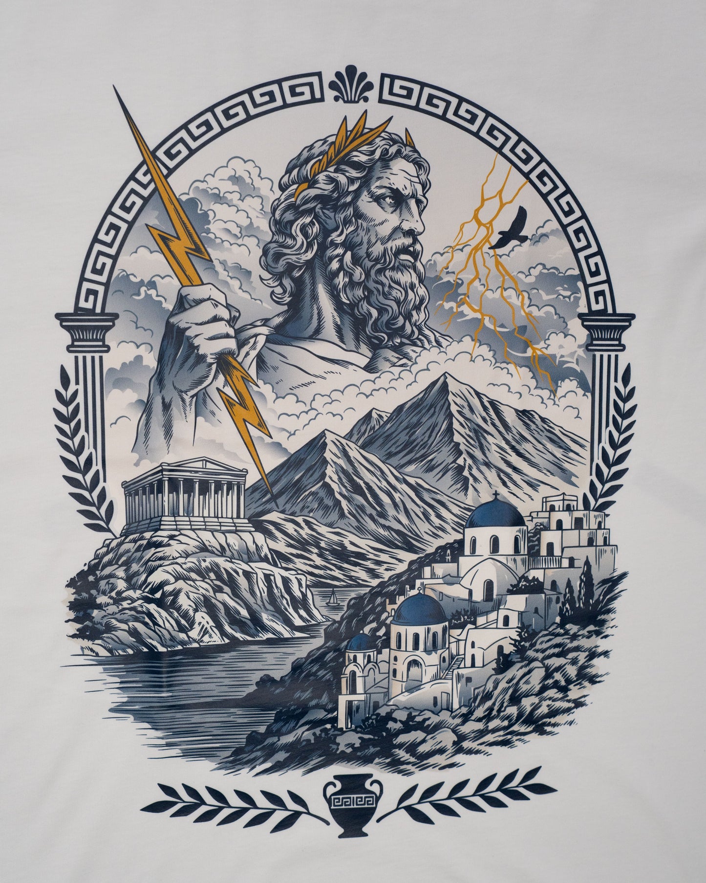 Limited Edition Zeus inspired white t-shirt