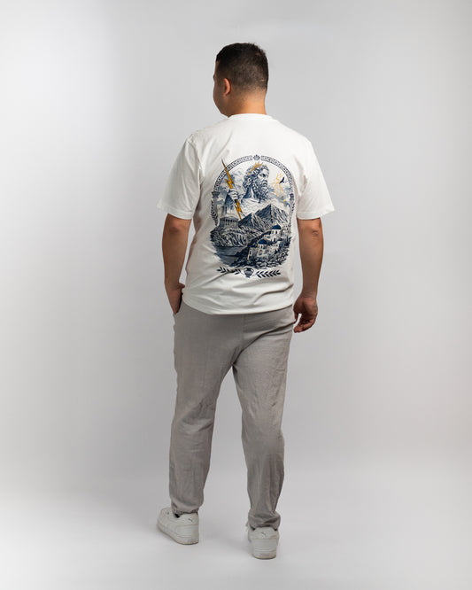 Limited Edition Zeus inspired white t-shirt
